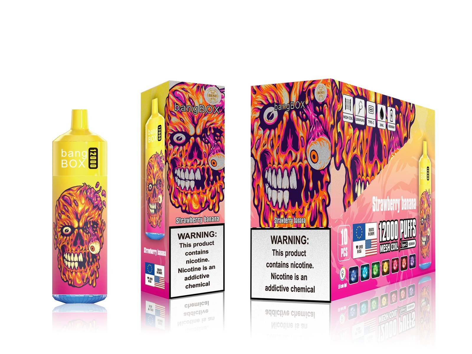 Bang Box 12000 Puffs Vape RGB Light - ramvape get vape in bluk discount