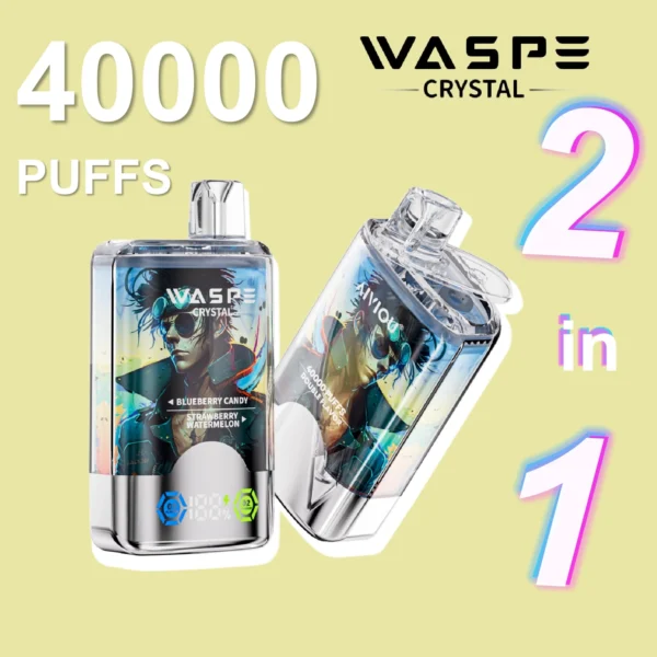 Waspe Crystal 40k Puffs Blueberry Candy & Strawberry Watermelon