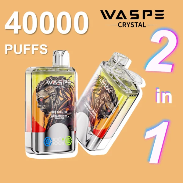 Waspe Crystal 40k Puffs Red Bull Ice & Strawberry Mango