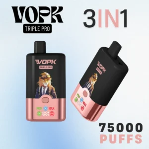 Vopk Triple Pro 75k Blueberry Raspberry & Black Dragon ice & Fizzy Cherry ice