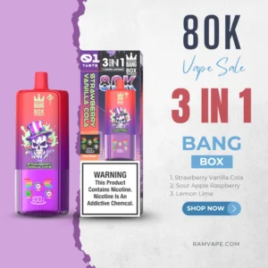 Bang Box 80k Strawberry Vanilla Cola & Sour Apple Raspberry & Lemon Lime