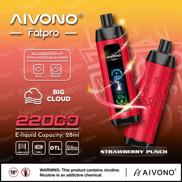 Aivono AIM Fatpro 22k Strawberry Punch