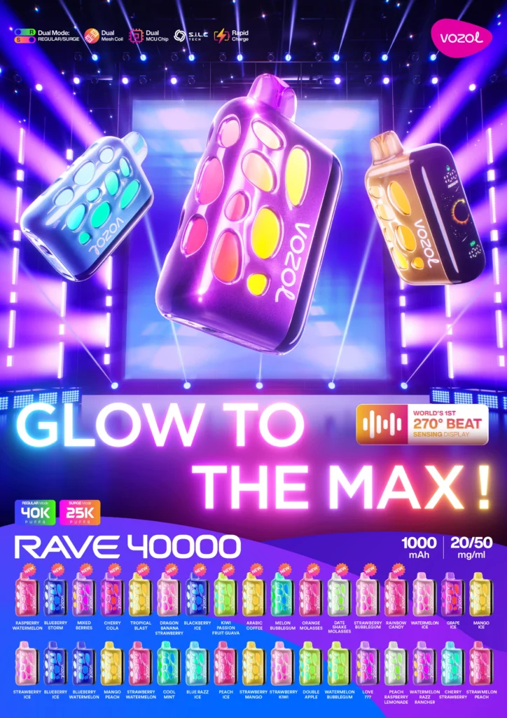 Vozol Rave 40k All flavors
