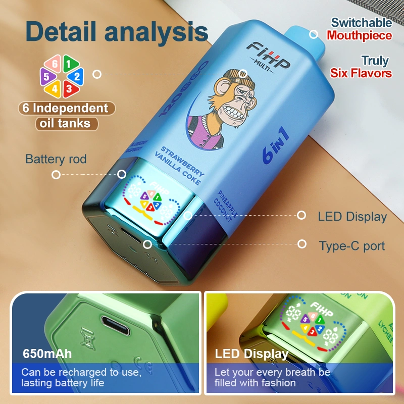 FIHP 120K High Capacity 6-in-1 Disposable Vape for Resellers