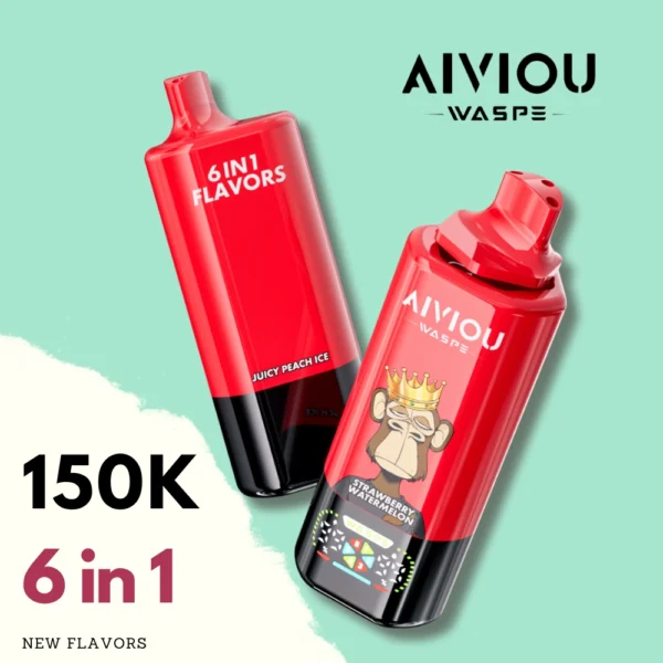 Waspe 150K 6-γεύσεων Ρυθμιζόμενη Ατμιστική Συσκευή 64ml 650mAh Επαναφορτιζόμενη