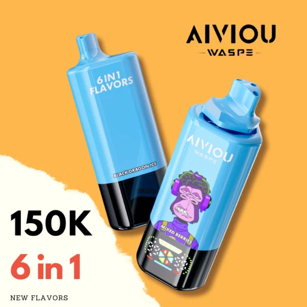 Waspe 150K 6-σε-1 Αποσπώμενο Vape 150000 Αναπνοές Αποθήκη στην Κίνα