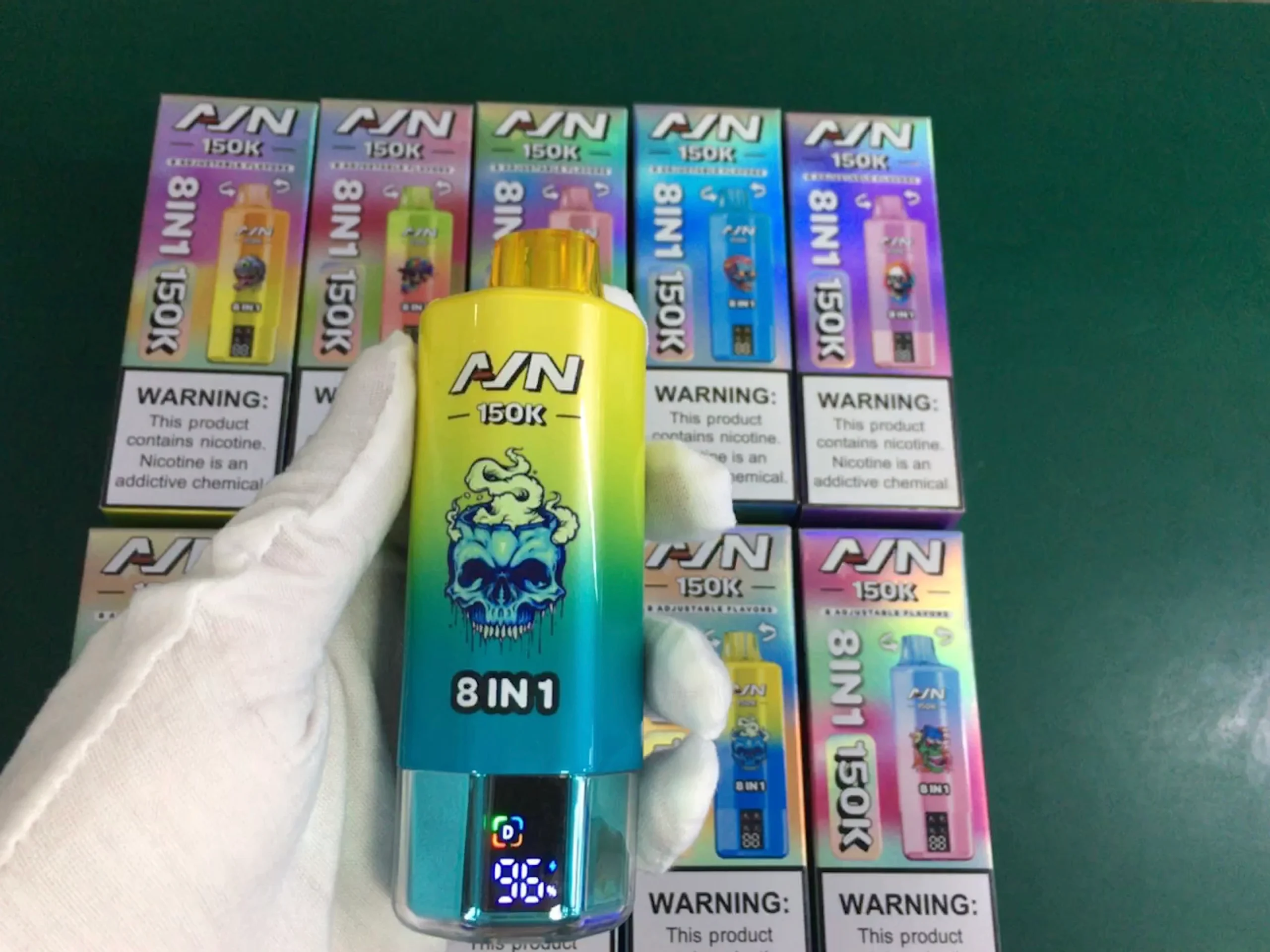 AIM AVN 150K 8 in 1 マルチフレーバー使い捨てベイプ 卸売 メッシュコイル 850mAh Type-C急速充電