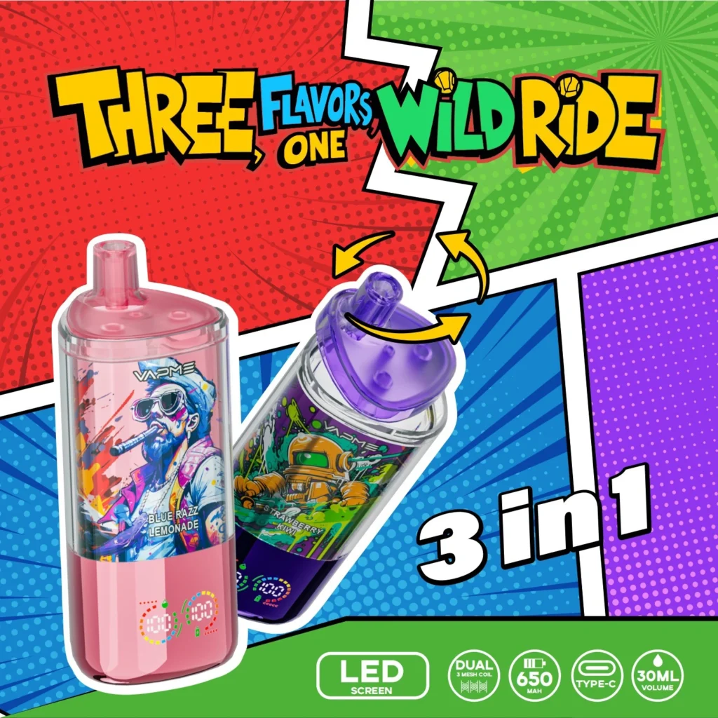 Vapme 30K Puffs Disposable Vape Type-C Rechargeable 650mAh Battery Design