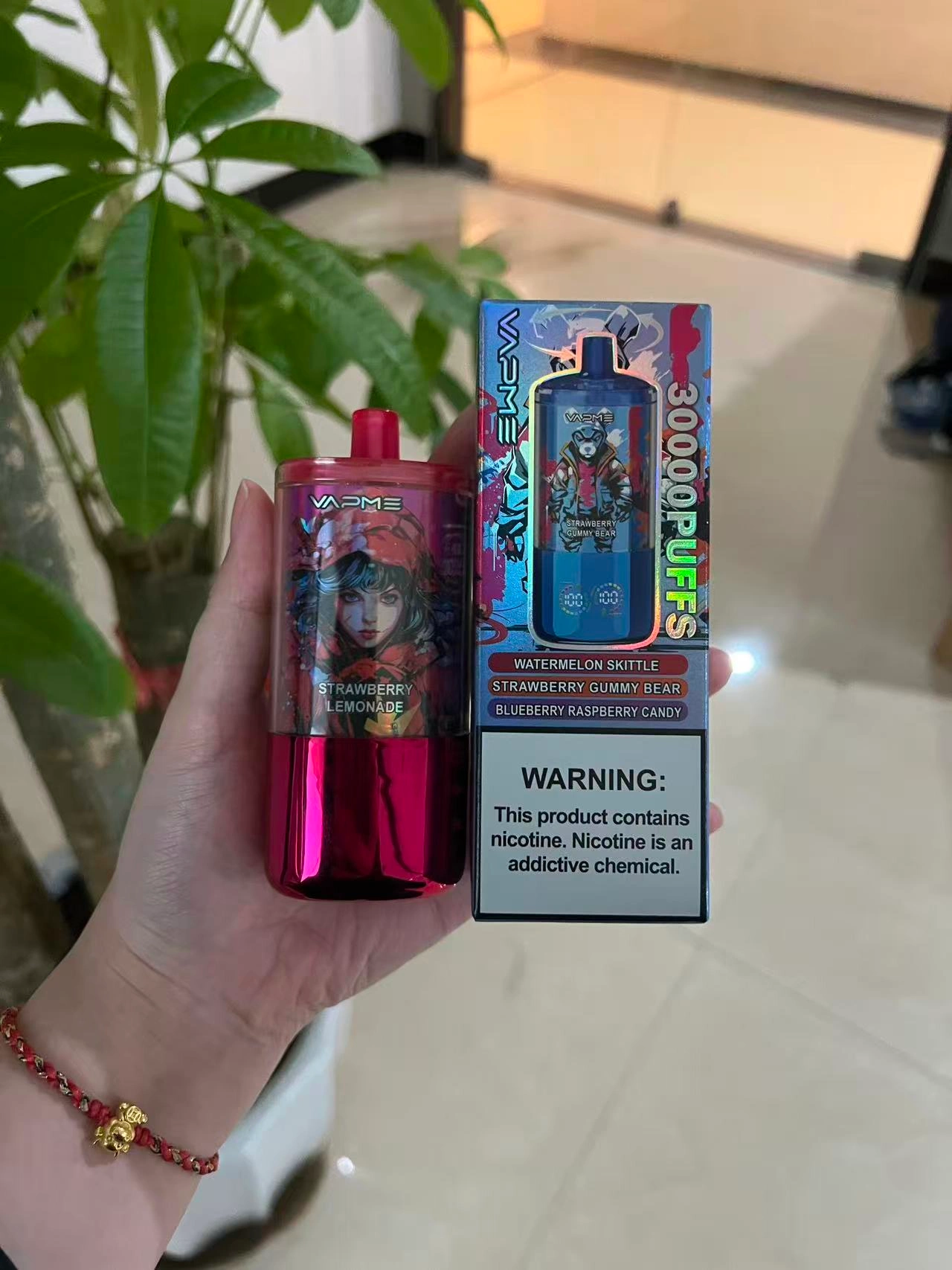 Vapme Crystal 30K Puffs 3-in-1 Disposable Vape with LED Display and Rotating Mouthpiece