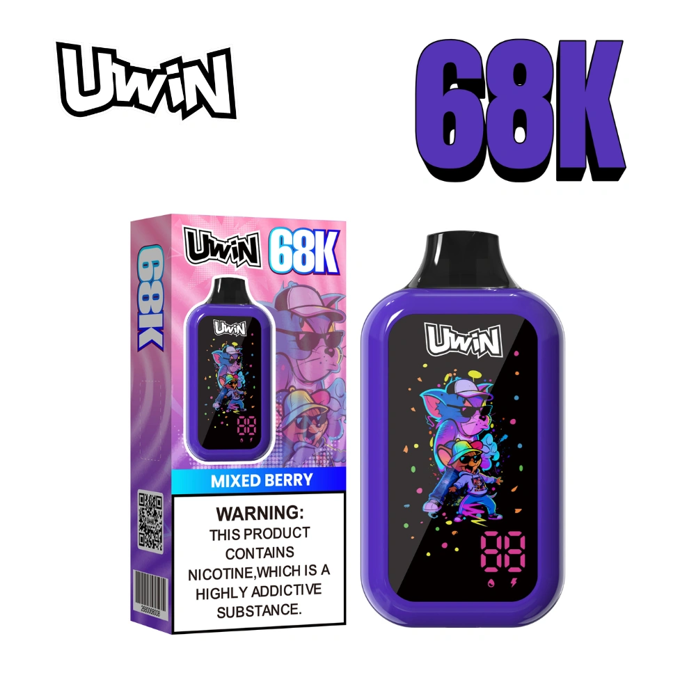 Uwin Digital Box 68K Jednorazowy e-papieros Juice i Power Indicator Display Mieszane jagody