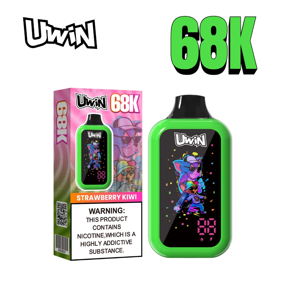 Uwin Digital Box 68K Jednorazowy e-papieros Mesh Coil Juice Power Indicator Truskawka Kiwi