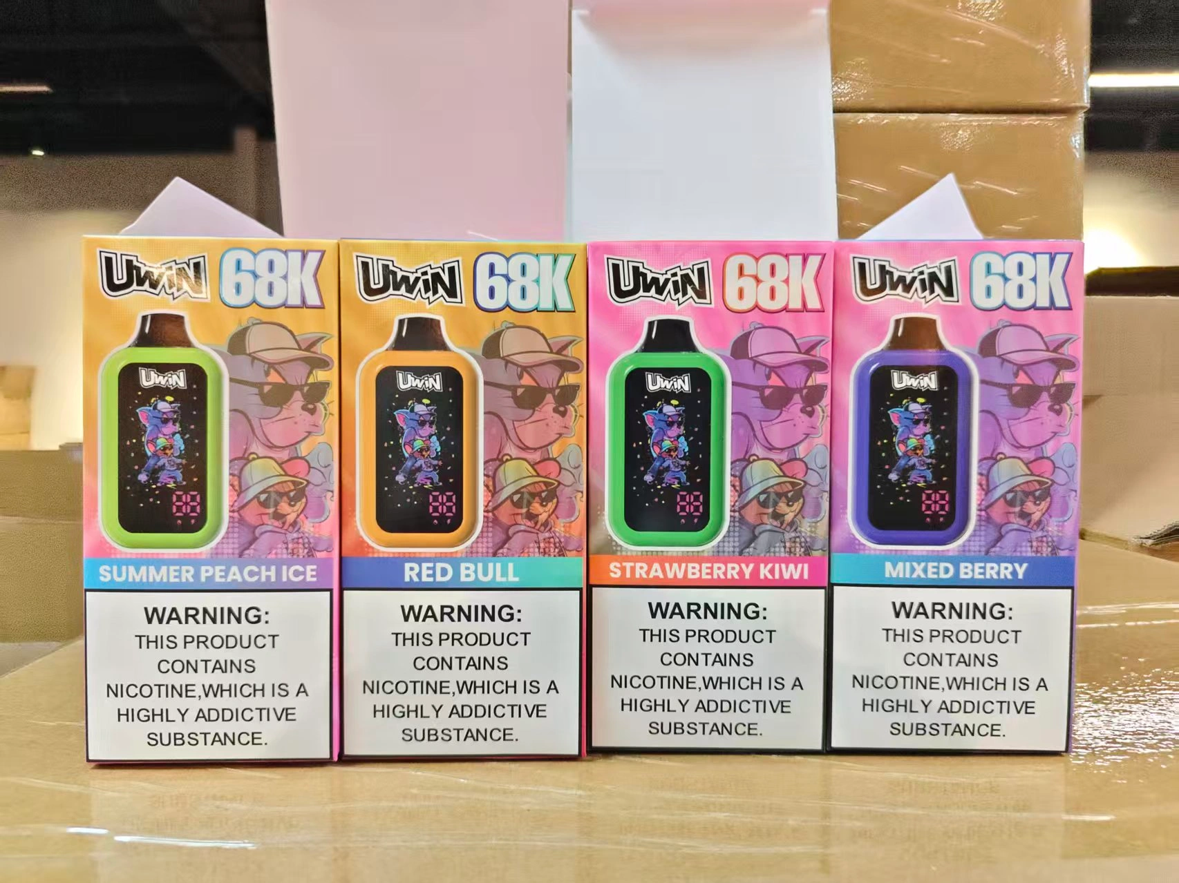 Uwin Digital Box 68K Jednorazowy e-papieros widok boczny hurtowo