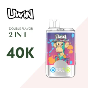 Uwin Crystal Twins 40K kristallen tweeling ontwerp wegwerp vape product afbeelding