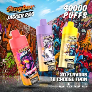 Stagbar Jagger Pro 40000 puffs disposable vape wholesale 40K mesh coil LED display
