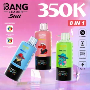 Bang Leader 350K 8-in-1 disposable vape with adjustable flavor modes for wholesale buyers