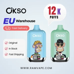 OKSO Digital 12K puffs disposable vape, EU warehouse in stock for wholesale with fast delivery