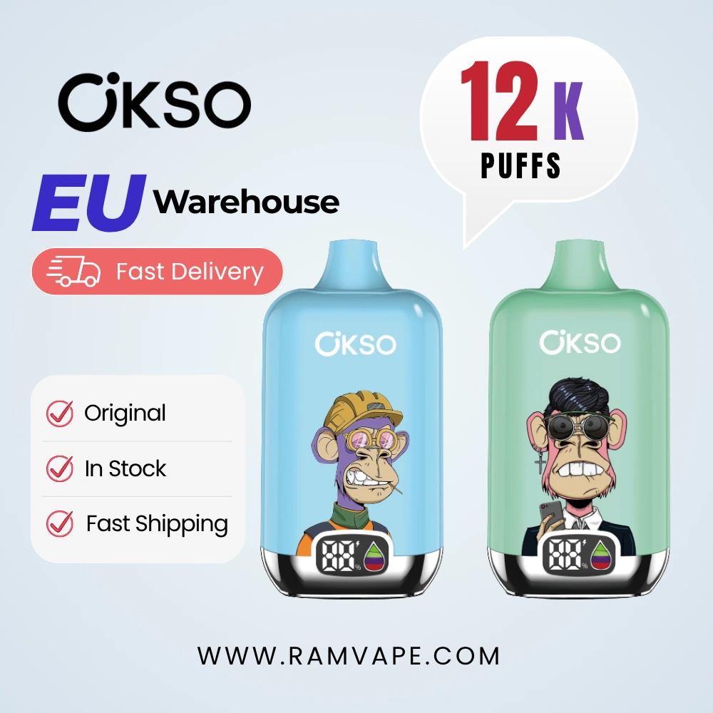 OKSO Digital 12K puffs disposable vape, EU warehouse in stock for wholesale with fast delivery