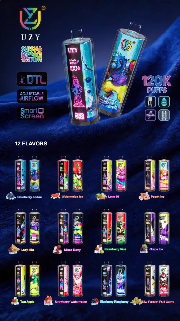 ZY Shisha Hookah King 120K puffs flavors list for wholesale buyers