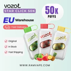 VOZOL Star Click 50K puffs disposable vape, EU warehouse in stock for wholesale, fast delivery