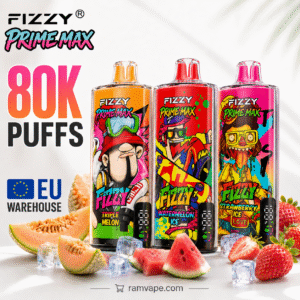 FIZZY PRIME MAX 80K ühekordne vape ELi laost hulgimüük koos võrkkelaga ja LED-ekraaniga