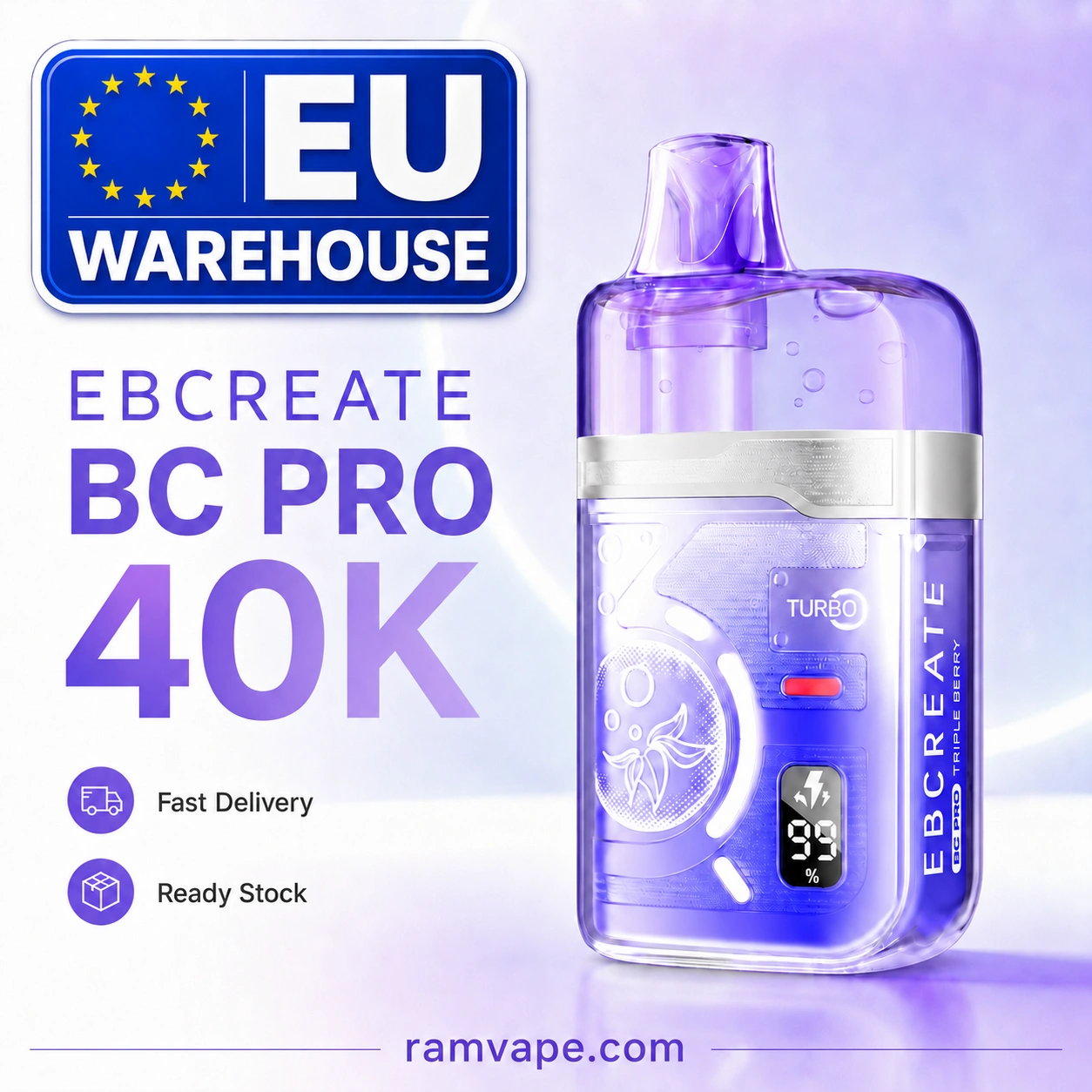 EBCREATE BC PRO 40K disposable vape in EU warehouse stock