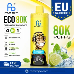 FUMOT Eco 4 in 1 80K disposable vape EU warehouse Fresh Menthol Mojito