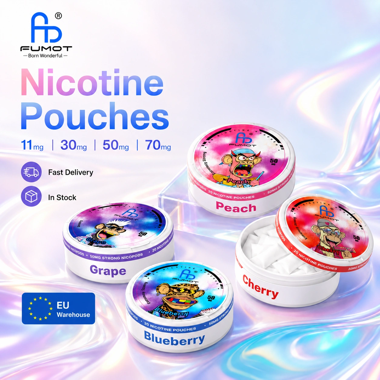 Fumot snus nicotine pouches EU warehouse wholesale with fast delivery and in-stock flavors