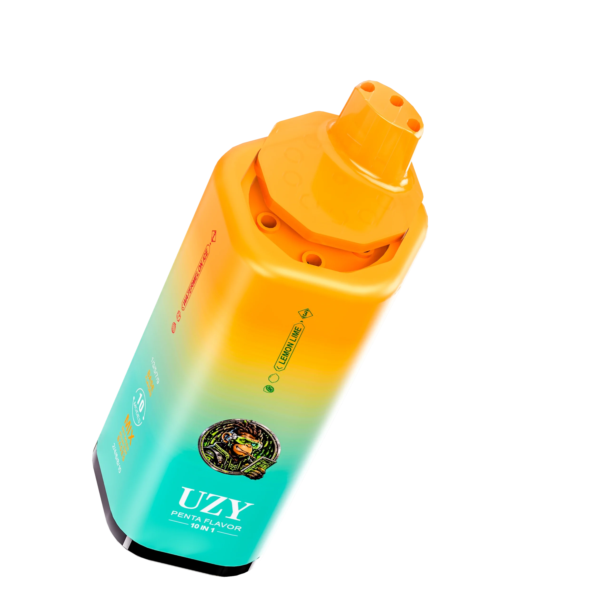 UZY Penta Flavor 10 in 1 500K disposable vape device detail