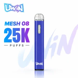 UWIN Mesh 08 25K Blueberry Frost Einweg-E-Zigarette mit sichtbarem Öltank