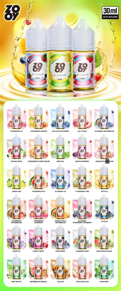 ZOOY E-Liquid 30ML 30 flavors available for EU warehouse wholesale