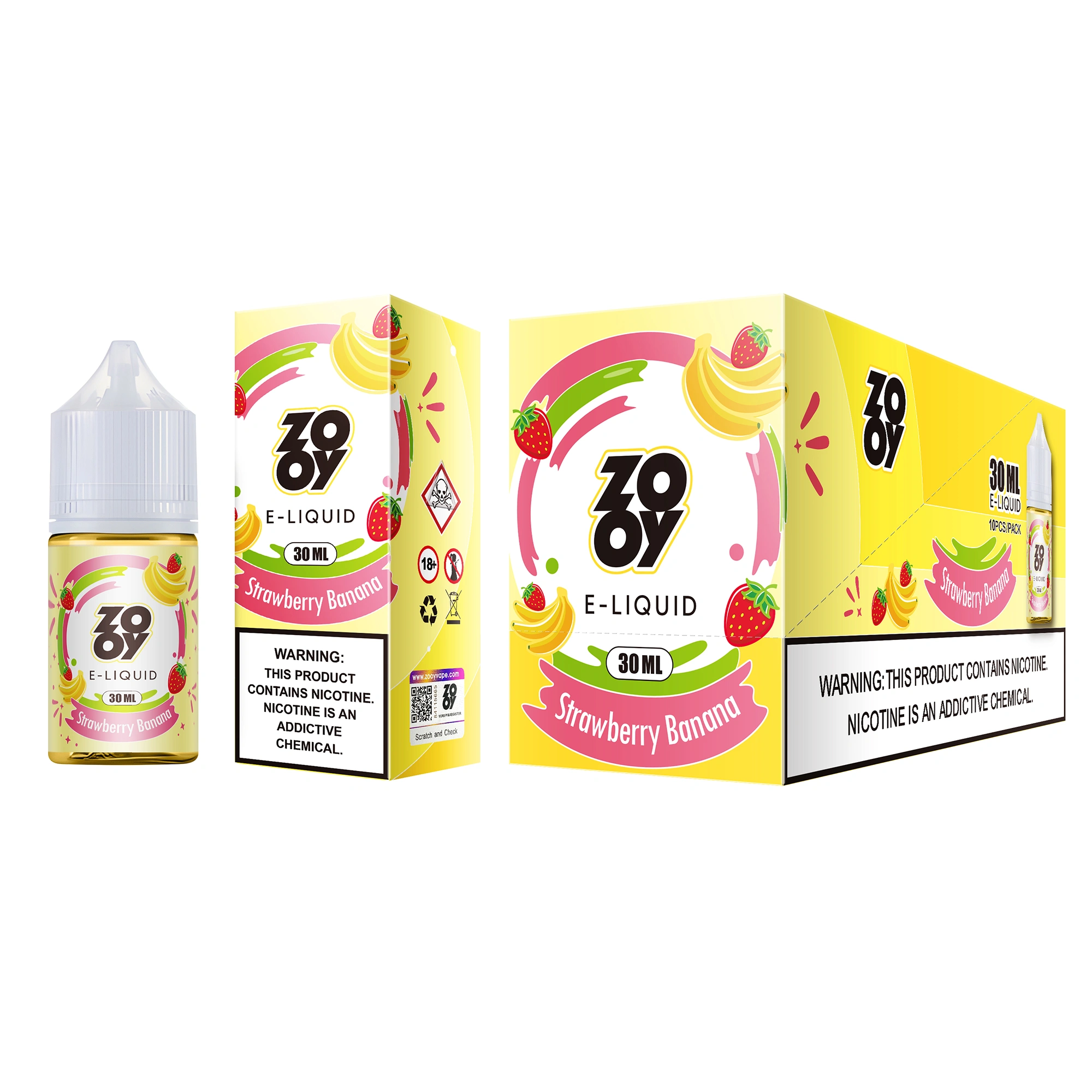 ZOOY E-Liquid 30ML Strawberry Banana flavor with retail packaging