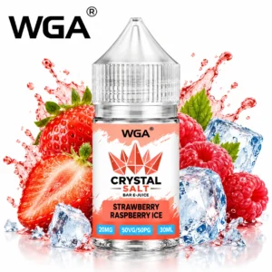 WGA Crystal Salt 30ml nicotine salt e-liquid in Strawberry Raspberry Ice flavor